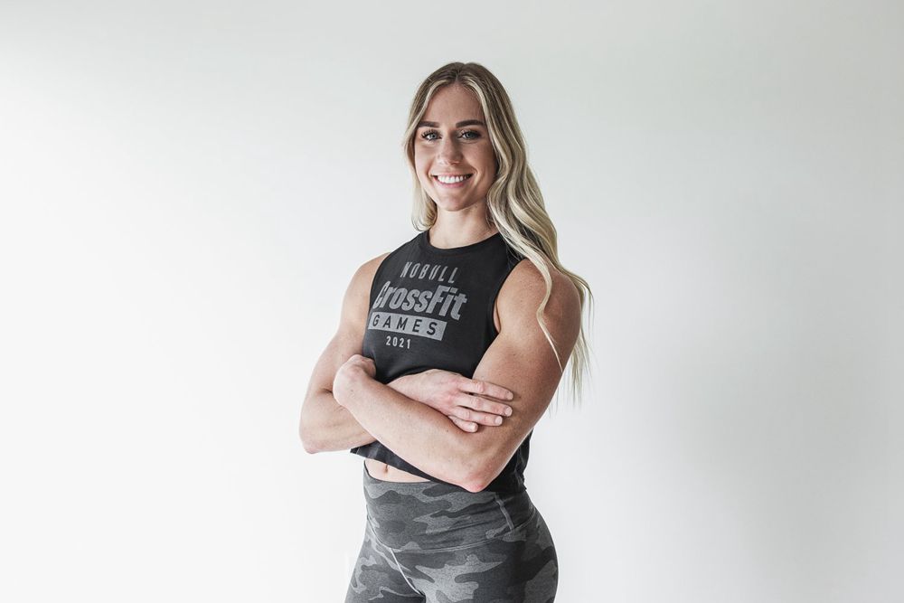 NOBULL Majice Bez Rukava Ženske - Nobull Crossfit Games® 2021 Muscle Crne (239170-JQM)